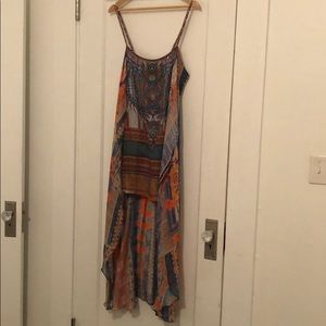 Camilla mini dress with silk overlay